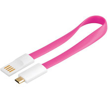 PremiumCord USB, A-B micro, magnetický, růžová - 0,2 m_254515161
