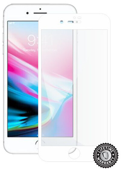 Screenshield ochrana displeje Tempered Glass pro Apple iPhone 8 Plus, bílá_1420119672