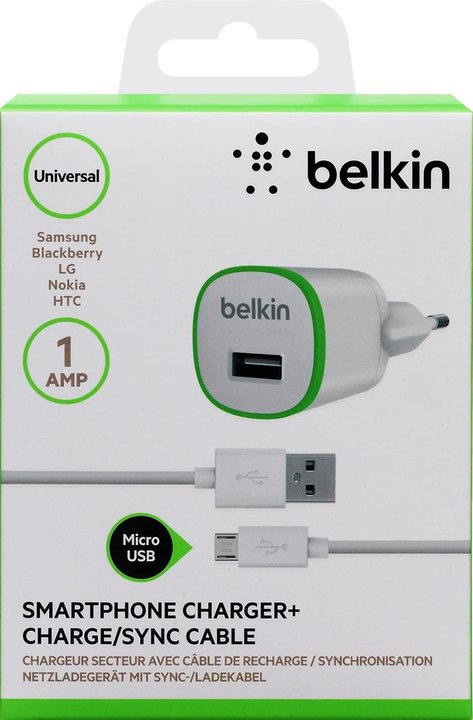 Belkin micro nabíječka microUSB, bílá_386118298