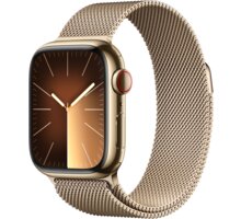 Apple Watch Series 9, Cellular, 41mm, Gold Stainless Steel, Gold Milanese Loop_29898597