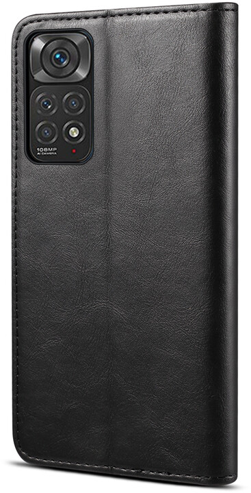 Lenuo Leather flipové pouzdro pro Xiaomi Redmi Note 11 Pro/Pro 5G, černá_1721341626