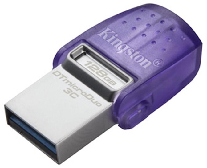 Kingston DataTraveler microDuo 3C, 128GB, černá_1608269792