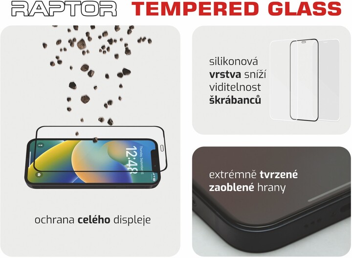 SWISSTEN ochranné sklo Raptor Diamond Ultra Clear pro Motorola E40, černá_900004748