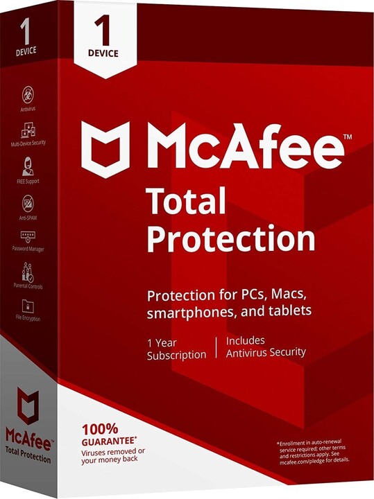 McAfee Total Protection - 1 licence/1 rok - elektronická_923990681