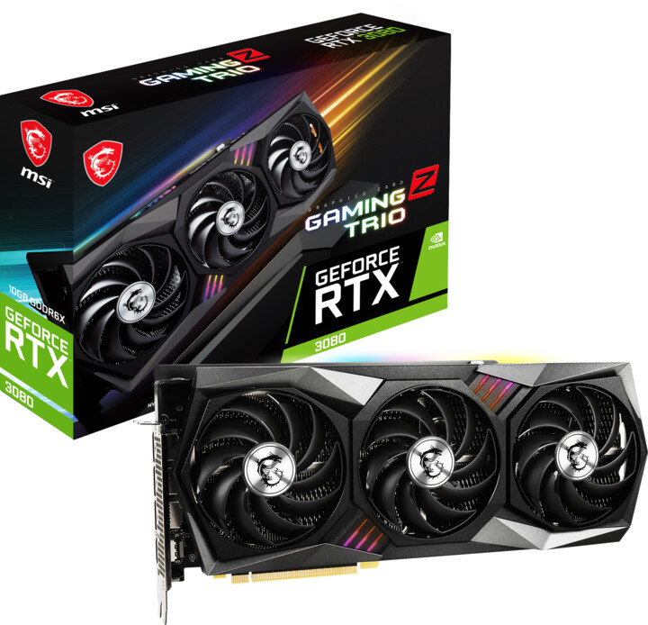 MSI GeForce RTX 3080 GAMING Z TRIO 10G LHR, 10GB GDDR6X_1513010916