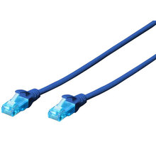 Digitus Ecoline Patch Cable, UTP, CAT 5e, AWG 26/7, modrý, 1m_1171873780