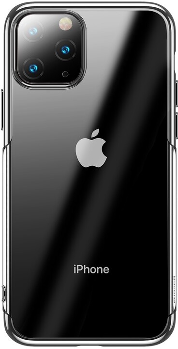 BASEUS Shining Series gelový ochranný kryt pro Apple iPhone 11 Pro Max, stříbrná_371398543