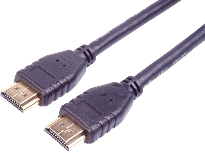 PremiumCord HDMI 2.1 High Speed 8k/60Hz + Ethernet, zlacené konektory, 2m