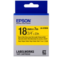Epson LabelWorks LK-5YBVN, páska pro tiskárny etiket, 18mm, 9m, žluto-černá_923055490