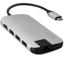EPICO Hub Multimedia 2 s rozhraním USB-C pro notebooky a tablety - stříbrná_1440770278