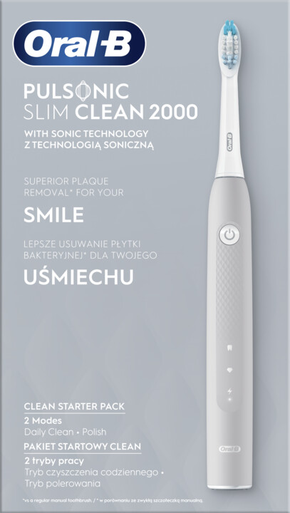 Oral-B Pulsonic Slim Clean 2000, elektrický sonický zubní kartáček, Grey_240523242