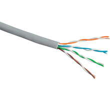 PremiumCord TP kabel 4x2,lanko UTP Cat5e AWG24,čistá měď 100m, šedá_392806609