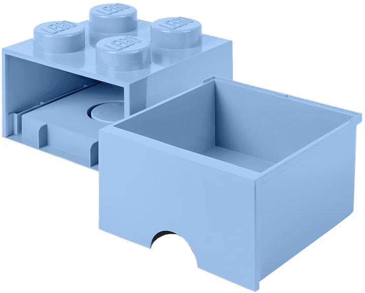 Úložný box LEGO, s šuplíkem, malý (4), světle modrá_1541936761