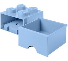 Úložný box LEGO, s šuplíkem, malý (4), světle modrá