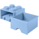 Úložný box LEGO, s šuplíkem, malý (4), světle modrá