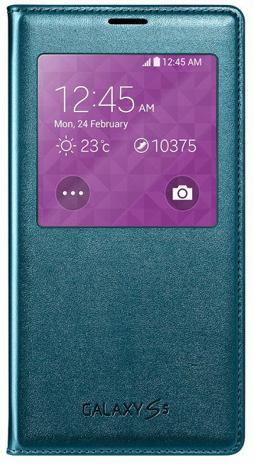Samsung flipové pouzdro S-View EF-CG900B pro Galaxy S5, topaz_1730977139