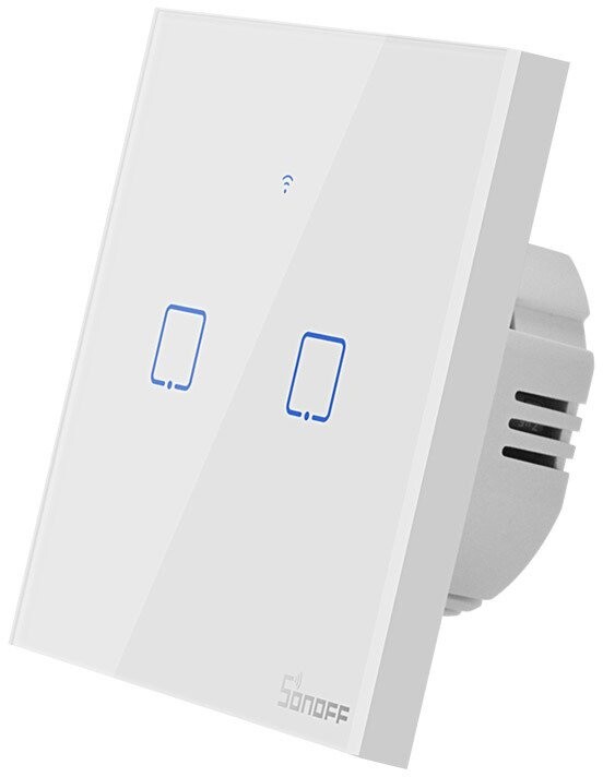Chytrý vypínač WiFi + RF 433 Sonoff T1 EU TX (2-channel) bílá_166898224