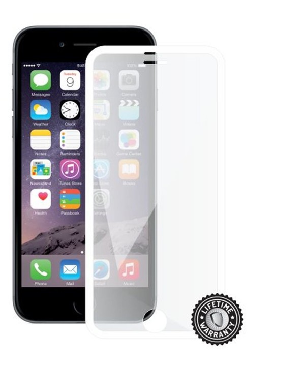 ScreenShield ochrana displeje Tempered Glass pro Apple iPhone 7, bílá (kovový okraj)_1192112644