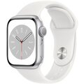 Apple Watch Series 8, 45mm, Silver, White Sport Band_1476120461