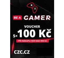 Voucher Be a Gamer - 5x 100 Kč (sleva na hry nad 999 Kč)_1347312500