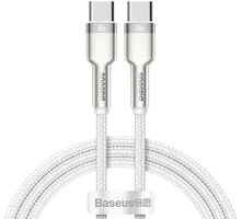 BASEUS kabel Cafule Series, USB-C, M/M, nabíjecí, datový, 100W, 1m, bílá_748565372