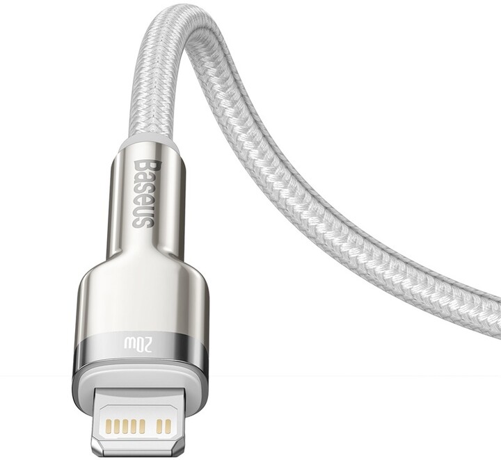 BASEUS kabel Cafule Series, USB-C - Lightning, M/M, nabíjecí, datový, 20W, 1m, bílá_1495156389