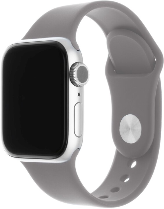 FIXED silikonový řemínek pro Apple Watch 38/40/41mm, 2 délky, světle šedá_1519635928