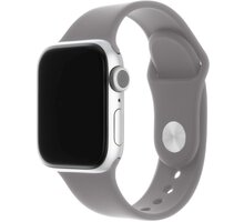 FIXED silikonový řemínek pro Apple Watch 38/40/41mm, 2 délky, světle šedá_1519635928