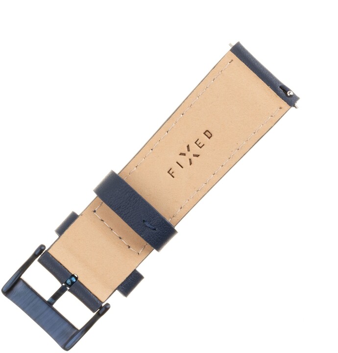 FIXED kožený řemínek pro smartwatch, 20mm, modrá_182547978