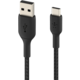 Belkin kabel USB-A - USB-C, M/M, opletený, 15cm, černá