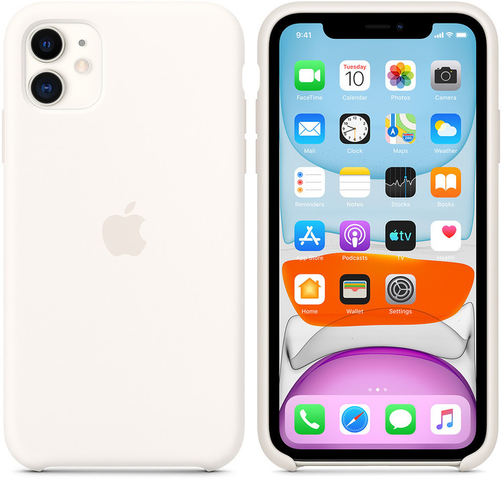 Apple silikonový kryt na iPhone 11, bílá_1205027197