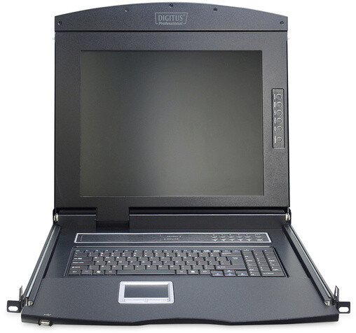 Digitus Console 43,2cm (17&quot;) TFT, US keyboard, 16-Port KVM, touchpad, 1U_1043741474