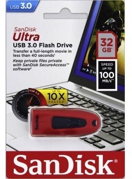 SanDisk Ultra 64GB červená