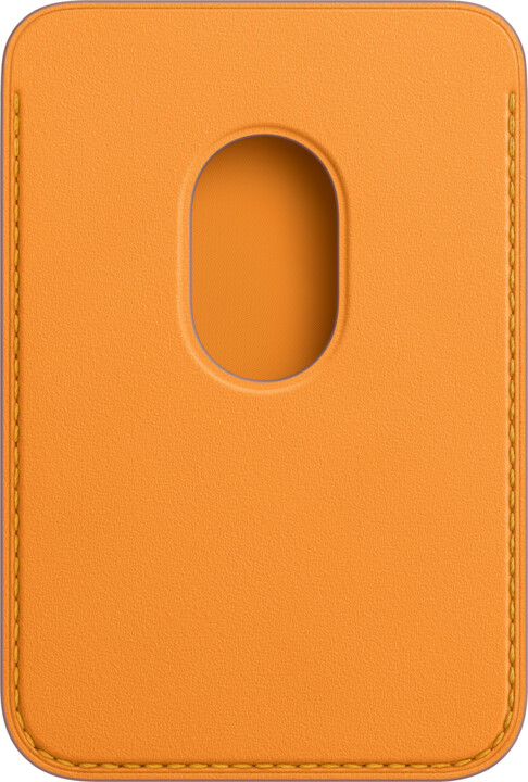 Apple kožená peněženka s MagSafe pro iPhone, oranžová_1003419653