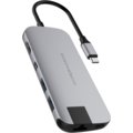 HYPER slim USB-C Hub, šedá