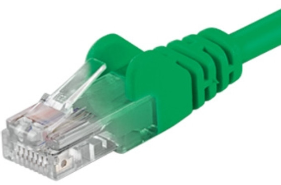 PremiumCord Patch kabel UTP RJ45-RJ45 level 5e, 1m, zelená_1664939182