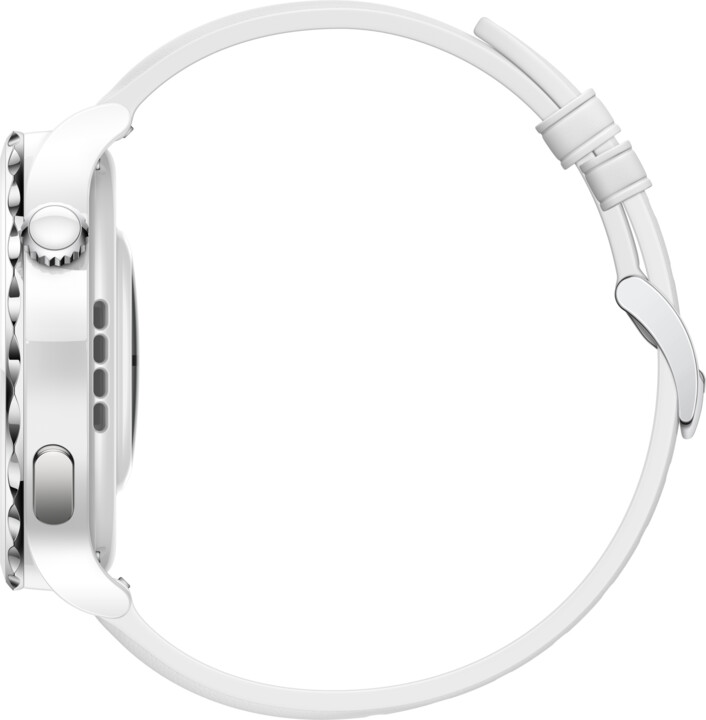 Huawei Watch GT 3 Pro 43 mm, Silver Bezel White Ceramic Case, White Leather Strap_1265080999