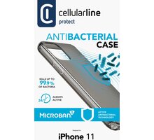 Cellularline ochranný kryt pro iPhone 11, antimikrobiální, černá