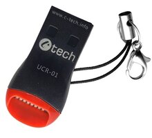 C-TECH čtečka karet, USB-A 2.0, micro SD UCR-01