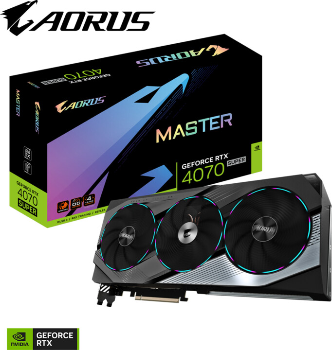 GIGABYTE AORUS GeForce RTX 4070 SUPER MASTER 12G, 12GB GDDR6X_1890303029