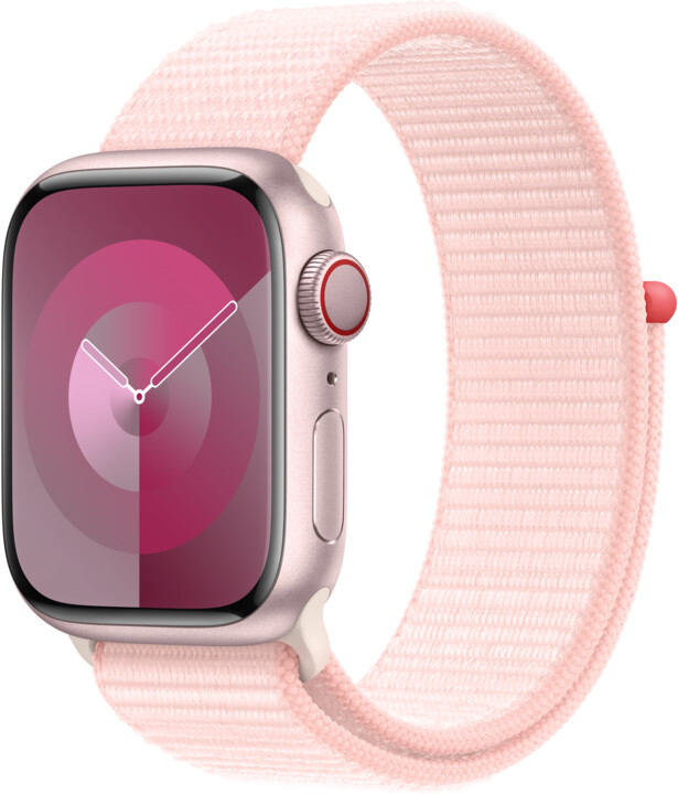 Apple Watch Series 9, Cellular, 41mm, Pink, Light Pink Sport Loop_666066306