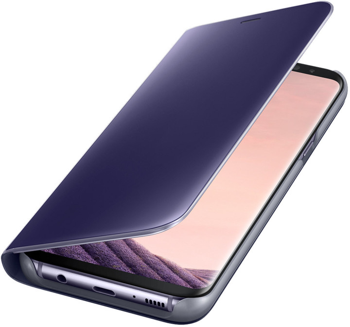 Samsung S8+, Flipové pouzdro Clear View se stojánkem, violet_1678391819