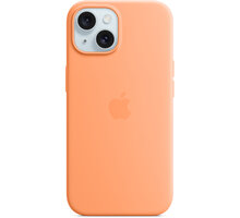 Apple Silikonový kryt s MagSafe pro iPhone 15, sorbetově oranžová MT0W3ZM/A