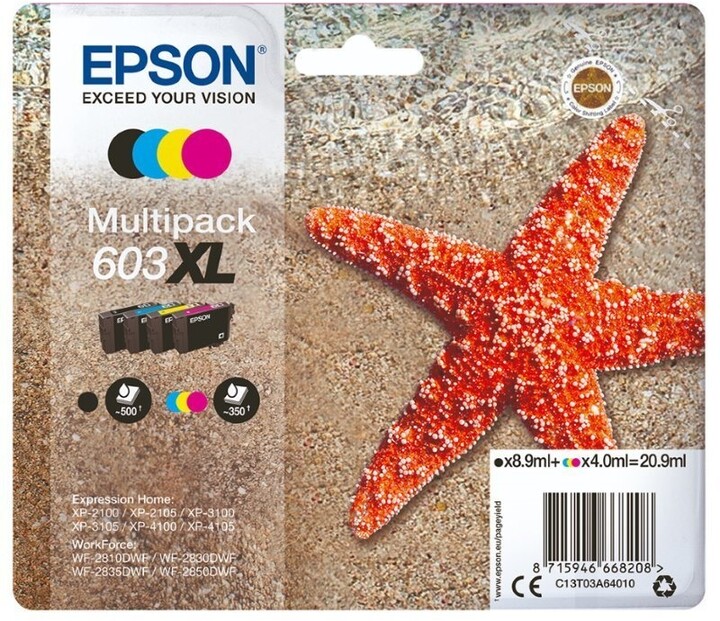 Epson T03A6, multipack CMYK, XL_1190105038