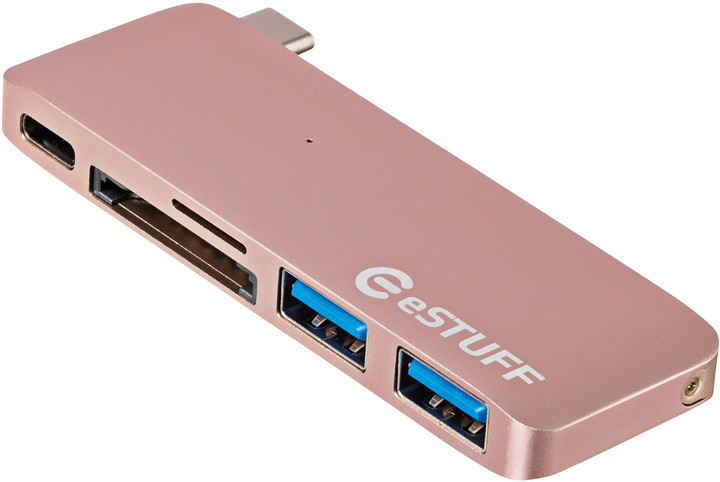 eSTUFF USB C Slot-in Hub Rose_1805594197