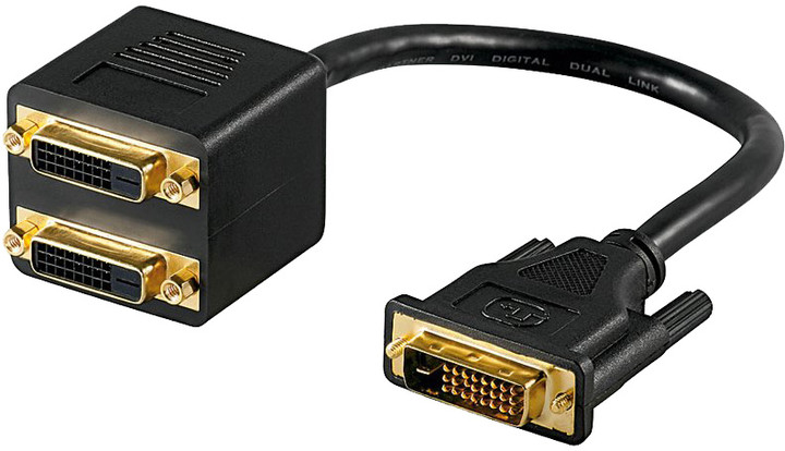 PremiumCord adapter DVI-D (24+1) male =&gt; 2x DVI-D (24+1) female_1918183970