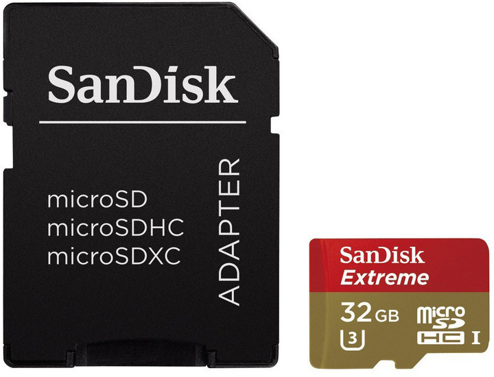 SanDisk Micro SDHC Extreme 32GB Class 10 + adaptér_400459552
