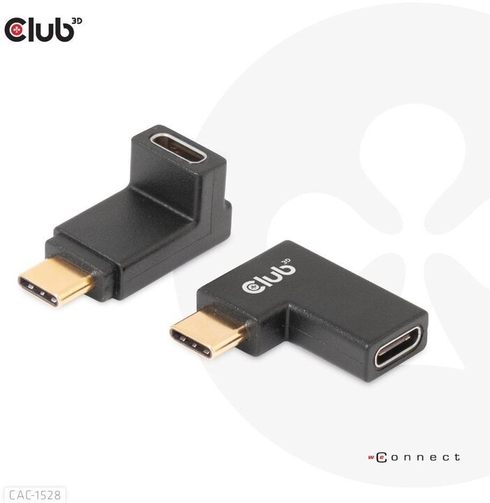 Club3D set adapterů USB-C Gen2, 4K@120Hz (M/F), 2ks_1700864560