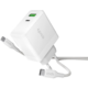 EPICO síťová nabíječka GaN, USB-C, USB-A, 65W, bílá + USB-C kabel, 2m_1974985302