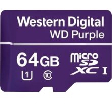 WD Micro SDXC Purple Class 10 - 64GB, fialová_1063422834